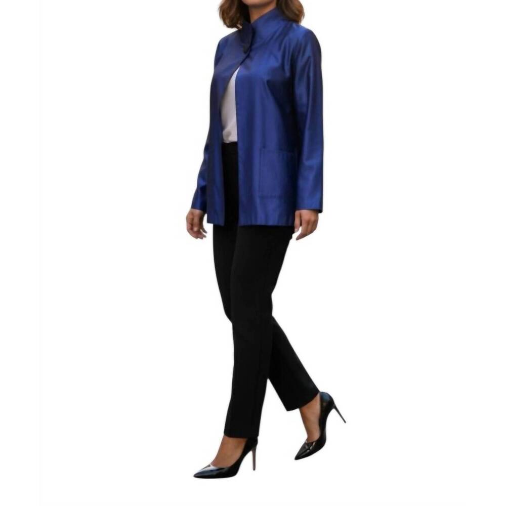 NEW HINSON WU reversible ecru collar jacket in blue